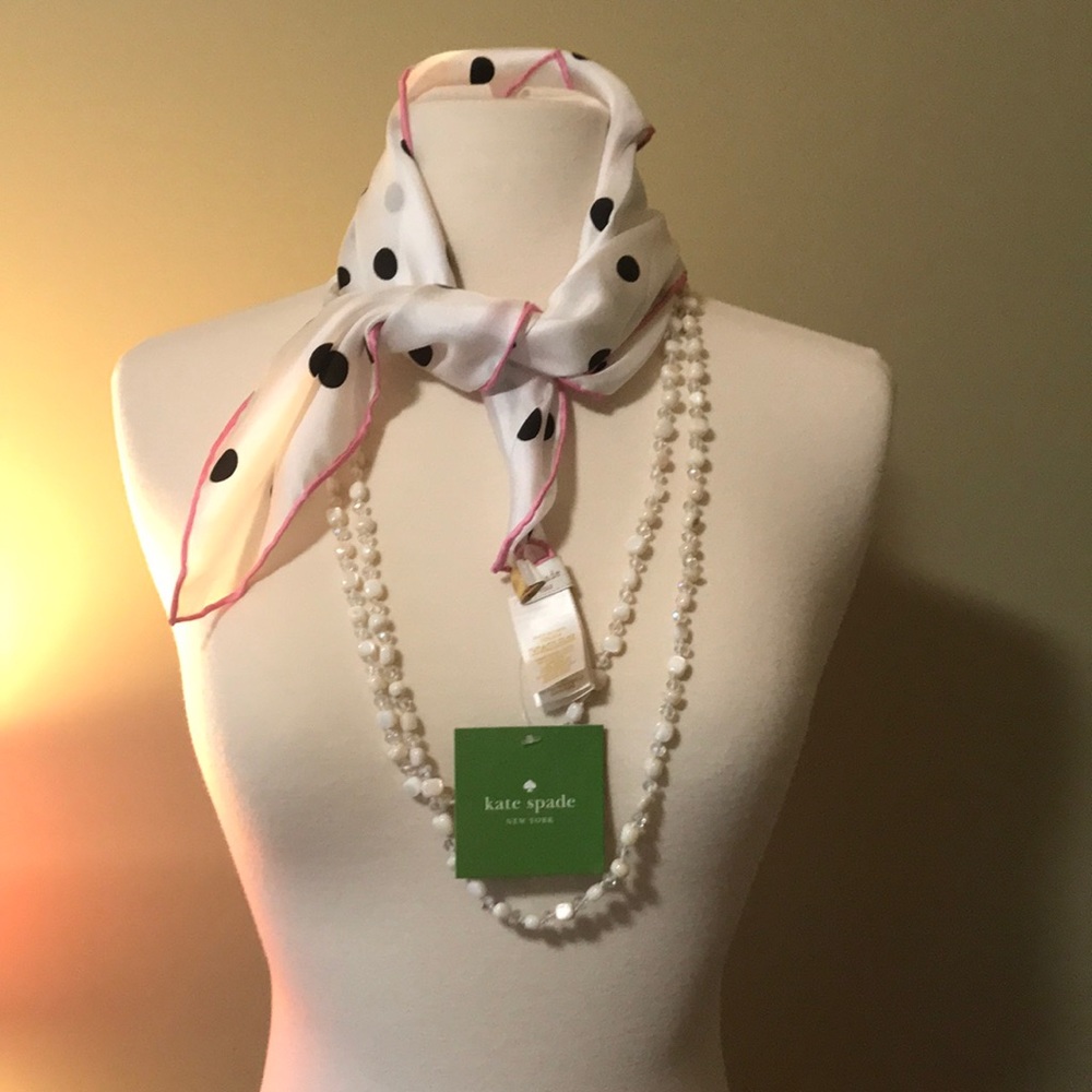 Kate Spade Silk Polka Dot Bandana